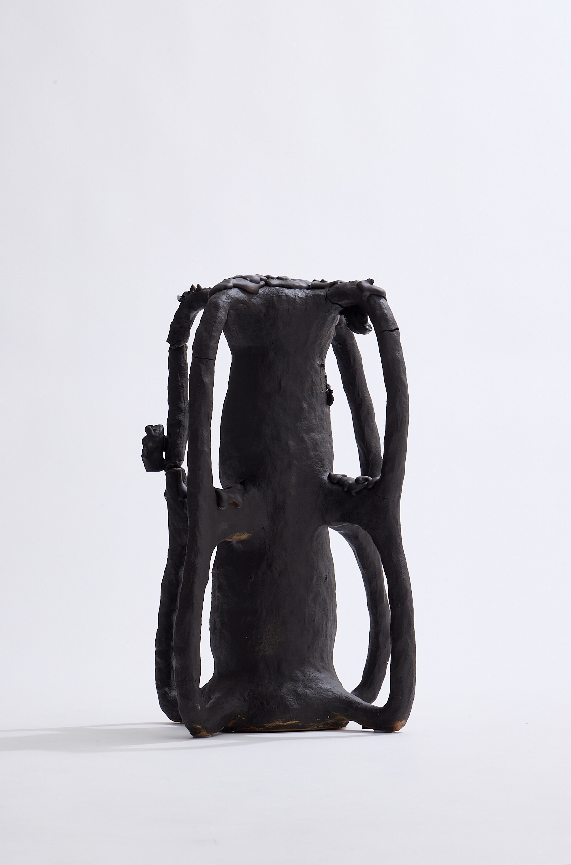 Body Study ceramic sculpture by oneg - glazed ceramic exploring human body symmetry and totemic form